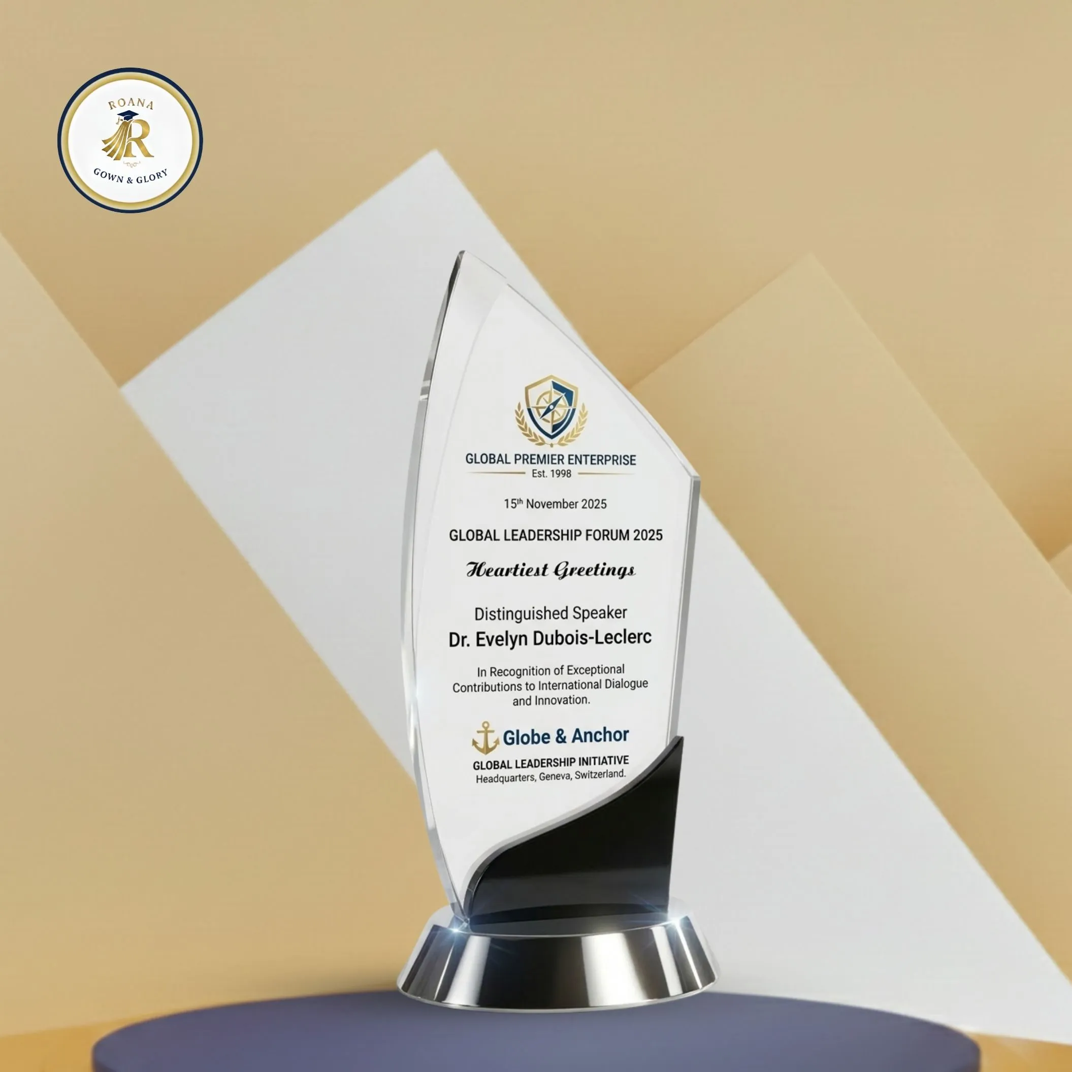 Year Celebration Acrylic Trophy  1